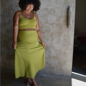 EARTH color - una pluma organic maxi skirt (freedom skirt) - NEW